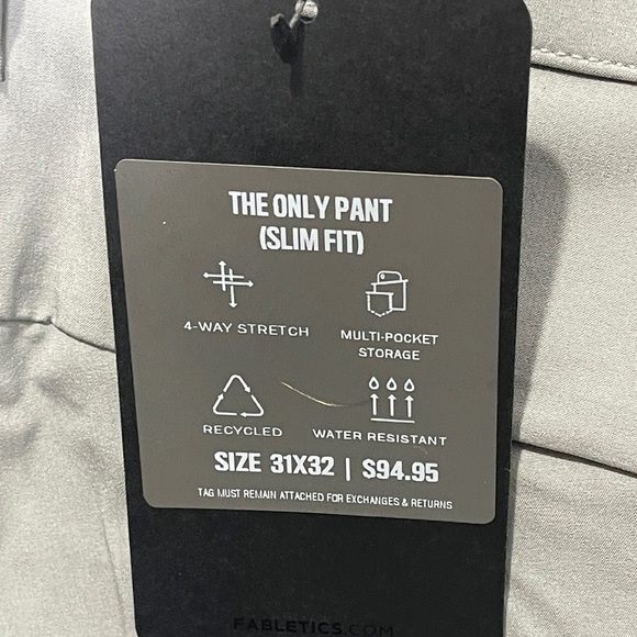 Fabletics The Only Pant Modern Classic Fit in Shadow Grey Size 31X32 - Picture 6 of 12